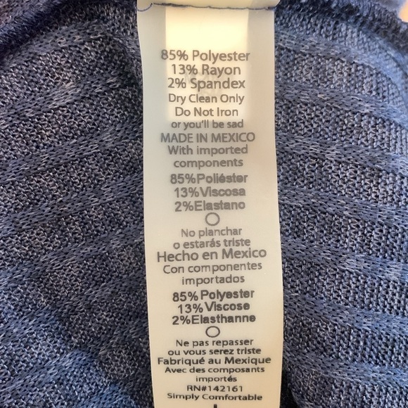 LuLaRoe Blue Sarah Ribbed Open Front‎ Cardigan Sweater Duster Size L - Picture 7 of 8